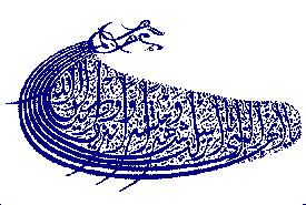 Calligraphic flying birds