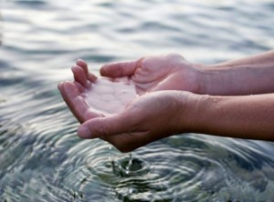 Water in Hands full